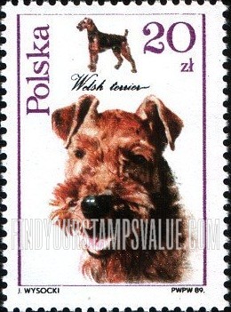 FindYourStampsValue: Dogs: Welsh terrier