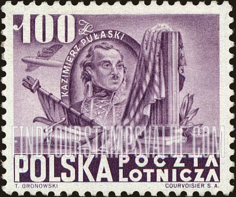 FindYourStampsValue: AIR POST - Casimir Pulaski