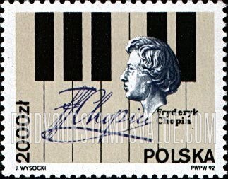 FindYourStampsValue: Famous Poles: Frederic Chopin, composer