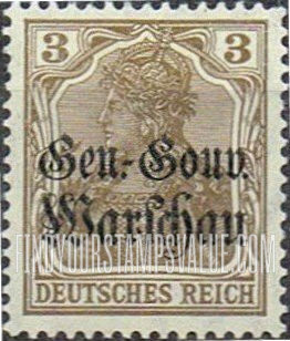 FindYourStampsValue: OCCUPATION - Germania: German Stamps of 1905-17 Overprinted