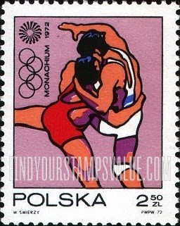 FindYourStampsValue: Olympic Rings and “Motion” Symbol and Wrestling