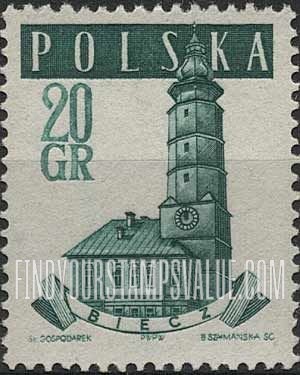 FindYourStampsValue: Town Halls: Town Hall at Biecz