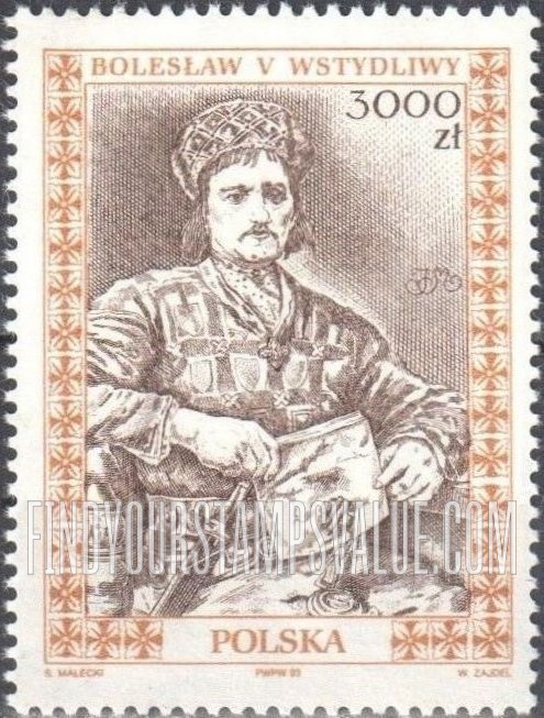 FindYourStampsValue: Royalty Type of 1986: Boleslaw V Wstydliwy