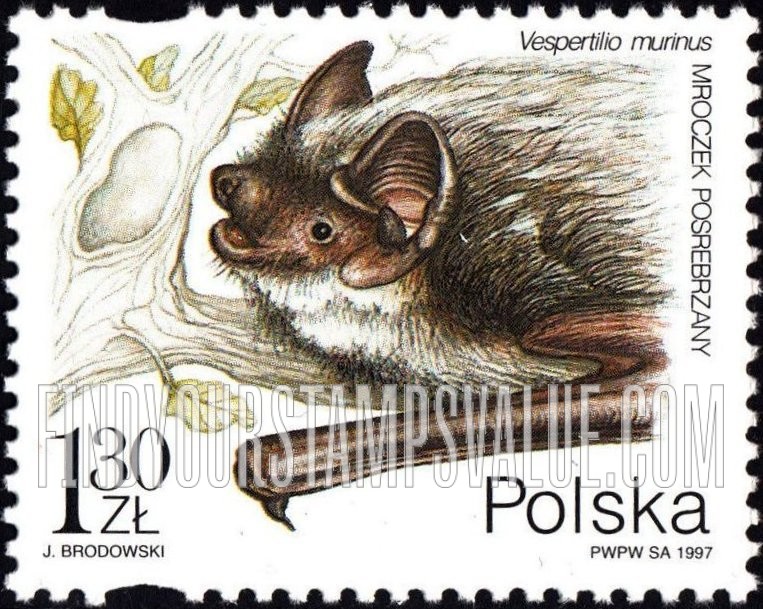 FindYourStampsValue: Bats: Vespertilio murinus