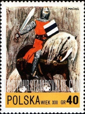 FindYourStampsValue: Polish Cavalry: Knight, 13th century