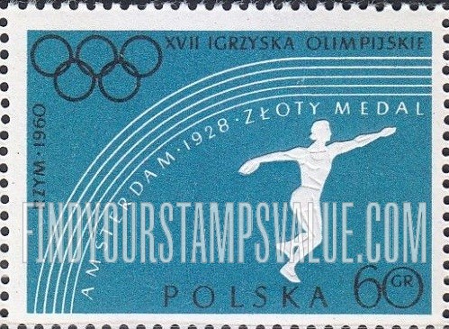 FindYourStampsValue: Polish Olympic Victories: Discus Thrower, Amsterdam 1928