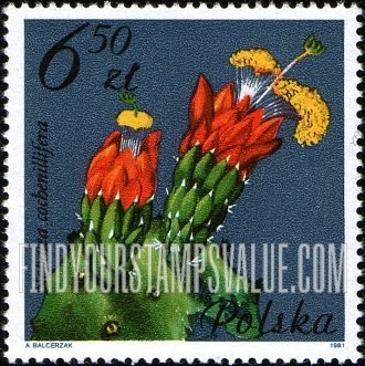 FindYourStampsValue: Flowering Succulent Plants: Nopalea cochenillifera