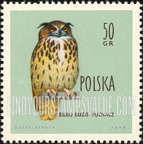 FindYourStampsValue: Birds: Eagle owl