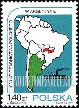FindYourStampsValue: Polish Settlement in Argentina, Centennial