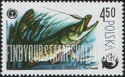 FindYourStampsValue: Fish and Environmental Protection Emblem: Pike