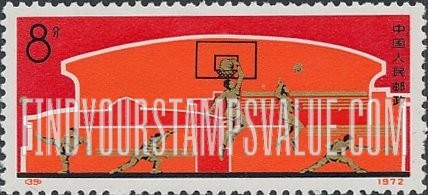 FindYourStampsValue: 10th anniversary of Mao Tse-tung’s edict on physical culture: Various Ball Games - 纪念毛泽东“发展体育运动,增强人民体质”题字发表10周年: 各种球类运动