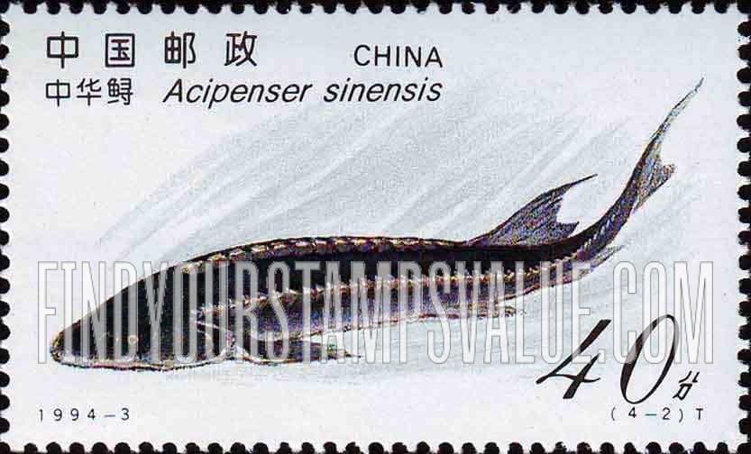 FindYourStampsValue: Sturgeon: Acipenser sinensis - 鲟: 中华鲟
