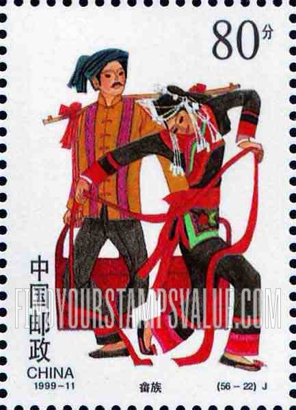 FindYourStampsValue: Ethnic Groups in China: She - 中华的民族:畲族
