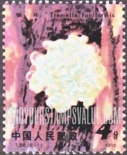 FindYourStampsValue: Edible mushrooms: Tremella Fuciformis - 食用菌: 银耳
