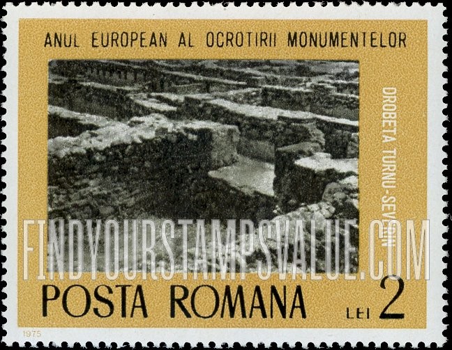 FindYourStampsValue: Roman Monuments: Excavated Roman city, Turnu-Severin