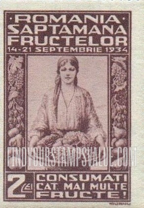 FindYourStampsValue: Woman and Fruit