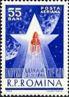 FindYourStampsValue: AIR POST STAMPS - Lunik 4 Approaching Moon