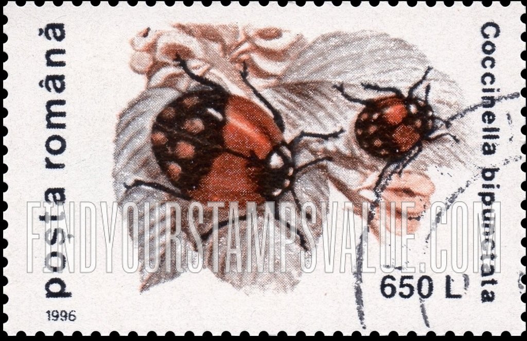 FindYourStampsValue: Insects: Coccinella bipunctata
