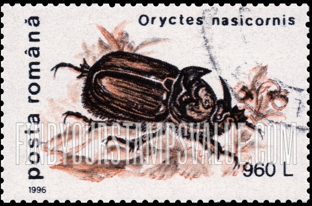 FindYourStampsValue: Insects: Oryctes nasicornis