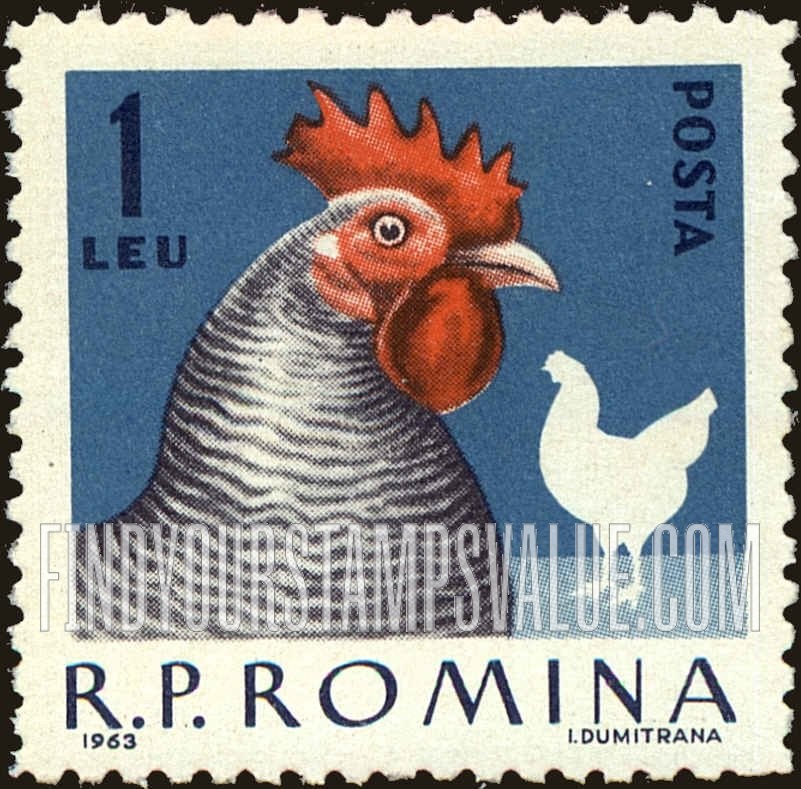 FindYourStampsValue: Domestic poultry: Hen