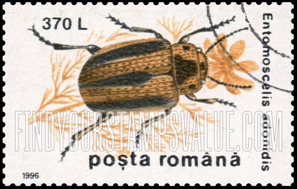 FindYourStampsValue: Insects: Entomoscelis adonidis