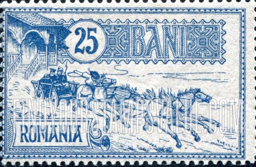 FindYourStampsValue: Mail Coach Leaving P.O.