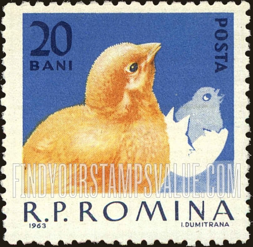 FindYourStampsValue: Domestic poultry: Chicks
