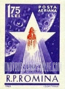 FindYourStampsValue: AIR POST STAMPS - Lunik 4 Approaching Moon