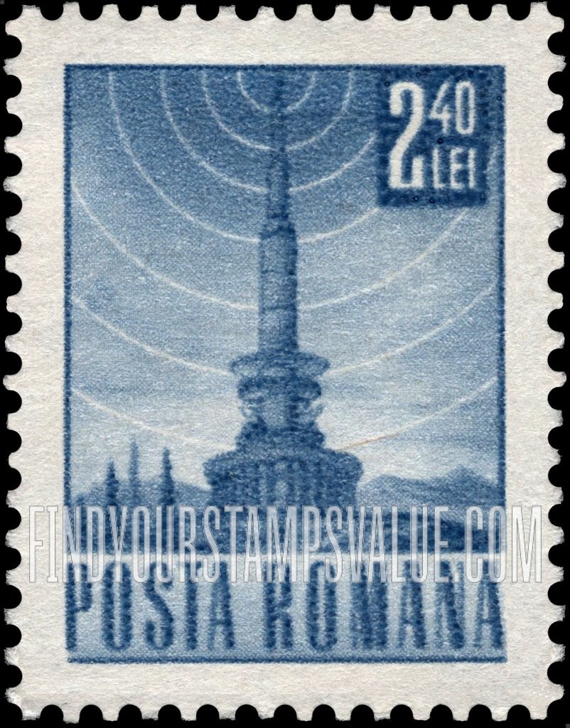 FindYourStampsValue: Television tower: Type of Regular Issue