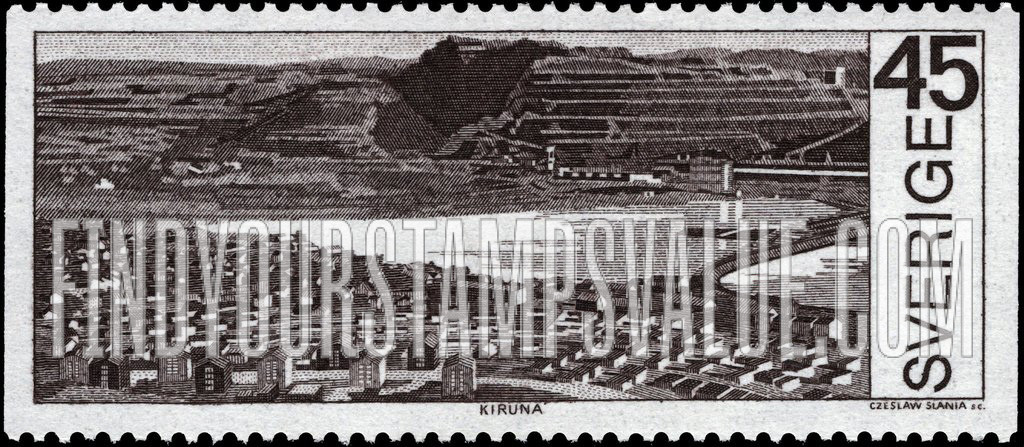 FindYourStampsValue: “Around the Arctic Circle”: View of Kiruna