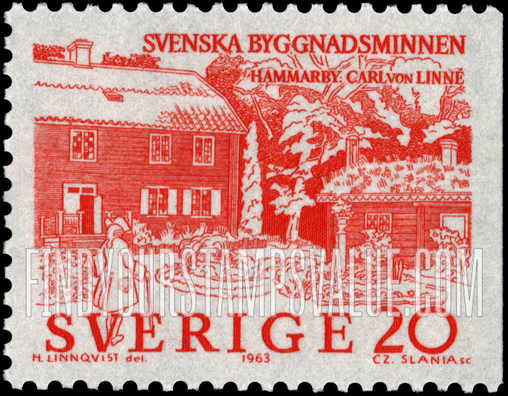 FindYourStampsValue: Hammarby, Home of Carl von Linne (Linnaeus)
