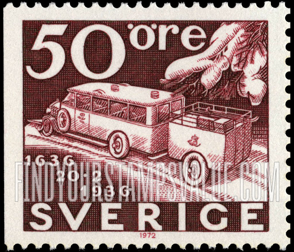 FindYourStampsValue: Mail Truck and Trailer