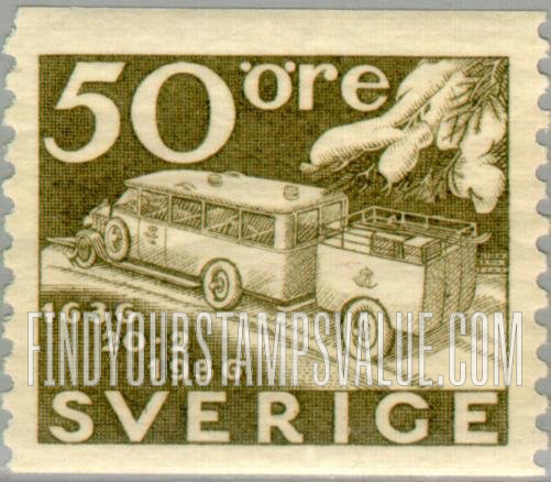 FindYourStampsValue: Mail Truck and Trailer