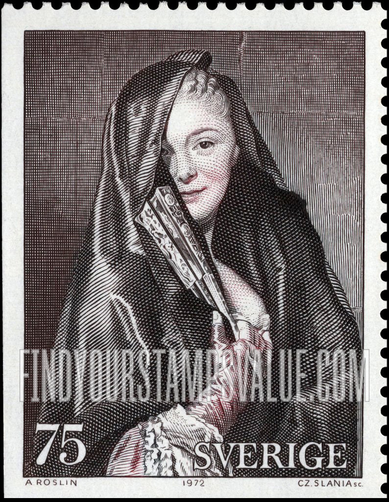 FindYourStampsValue: Lady with Veil, by Alexander Roslin