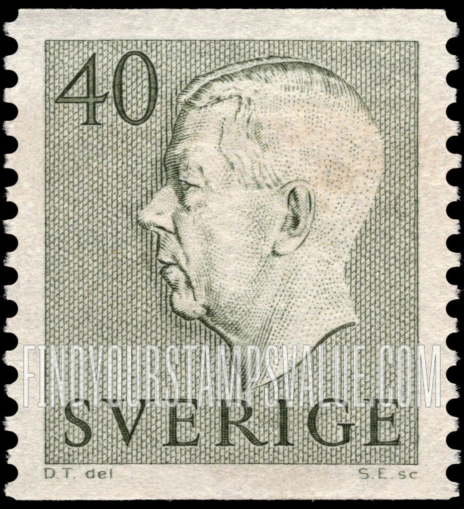 FindYourStampsValue: Gustaf VI Adolf (Letters in color)