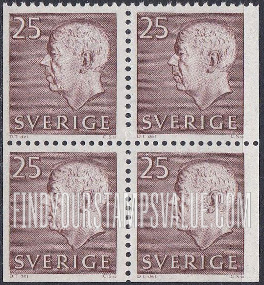 FindYourStampsValue: Gustaf VI Adolf (Letters, numerals in white)