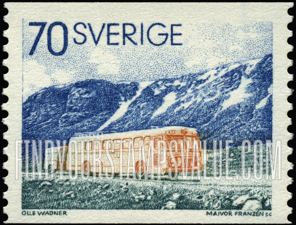 FindYourStampsValue: Postal autobus, 1972