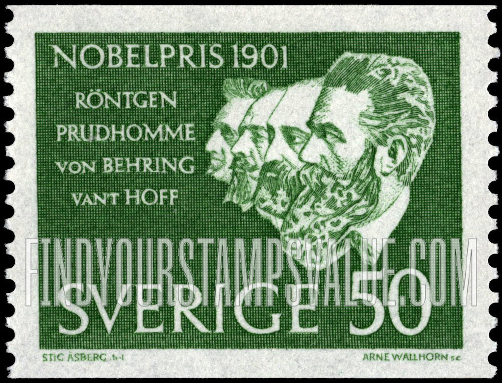 FindYourStampsValue: Roentgen, Prudhomme, von Behring, van’t Hoff