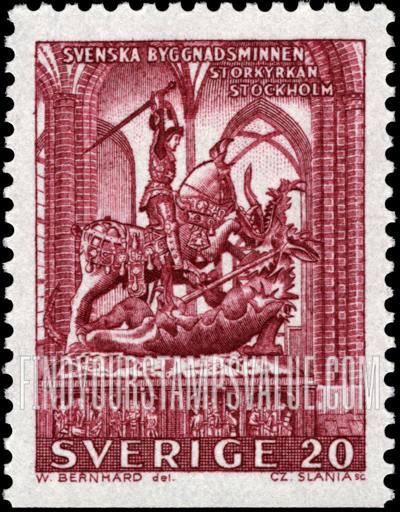FindYourStampsValue: St. George, Great Church, Stockholm