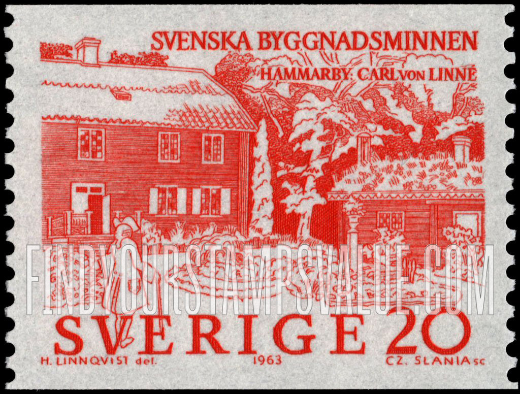 FindYourStampsValue: Hammarby, Home of Carl von Linne (Linnaeus)