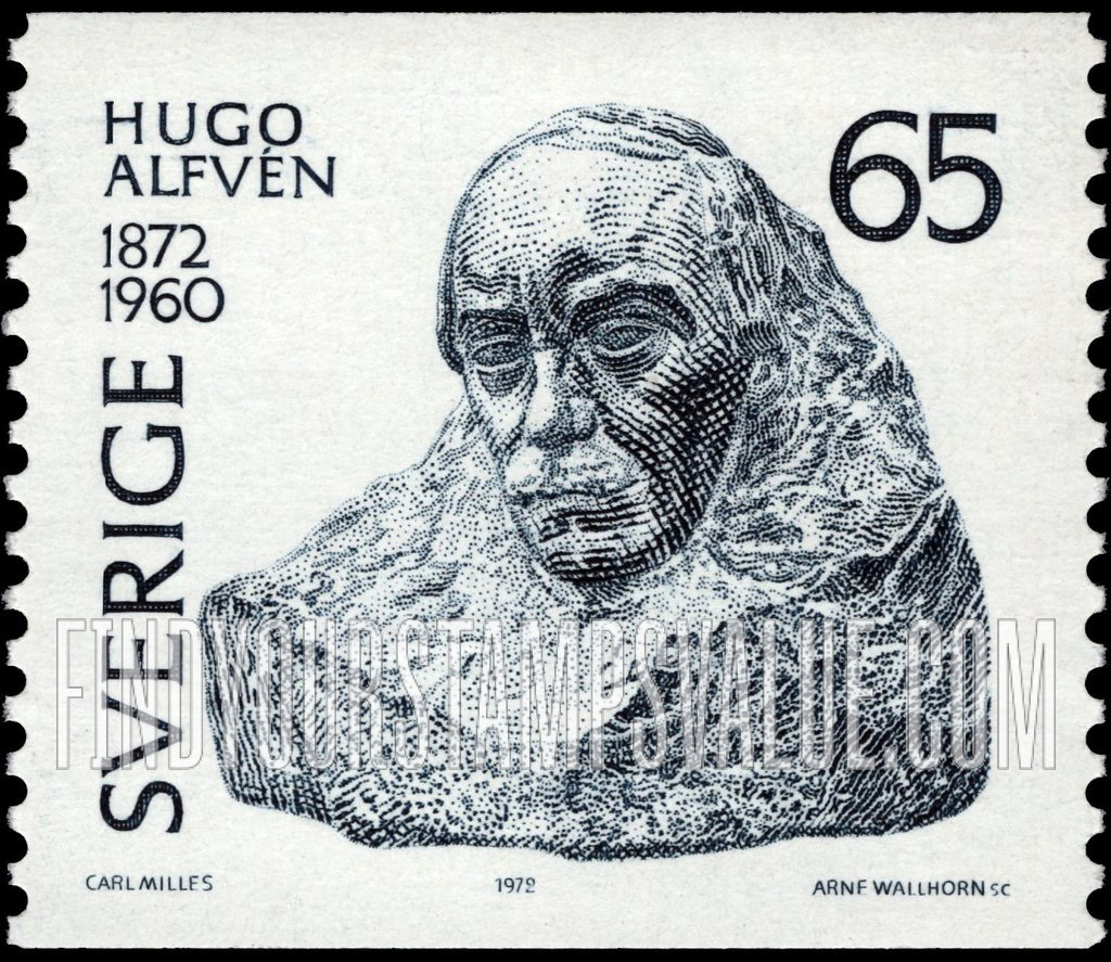 FindYourStampsValue: Hugo Alfven, by Carl Milles