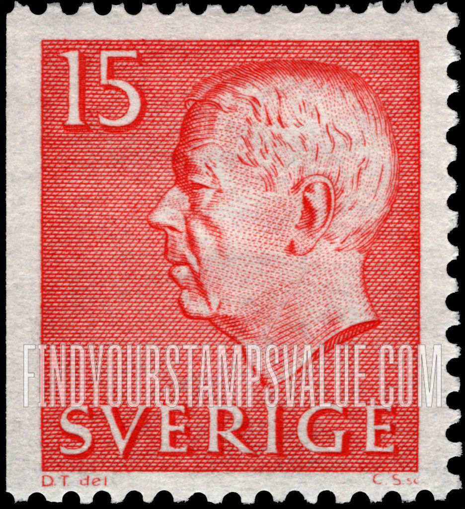 FindYourStampsValue: Gustaf VI Adolf (Letters, numerals in white)