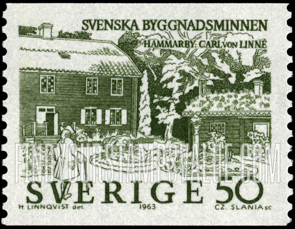 FindYourStampsValue: Hammarby, Home of Carl von Linne (Linnaeus)