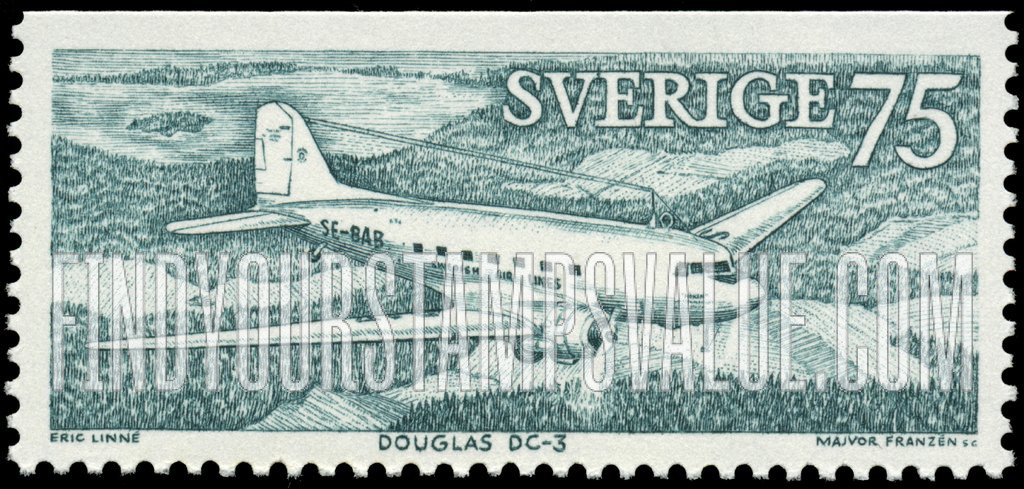 FindYourStampsValue: Historic Planes: Douglas DC-3.