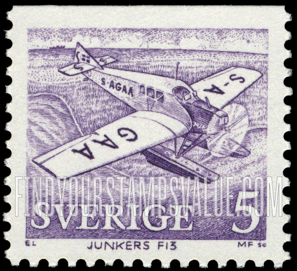 FindYourStampsValue: Historic Planes: Junkers F13