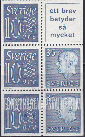 FindYourStampsValue: Gustaf VI Adolf (Letters, numerals in white), Numeral (Letters in white)