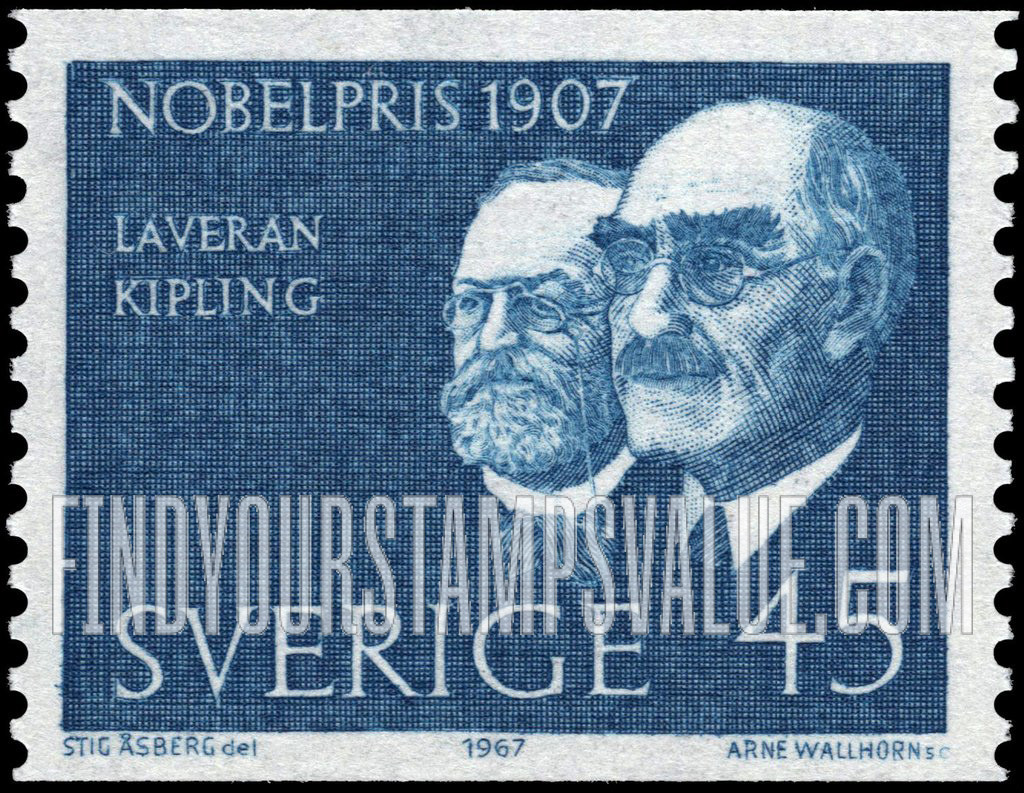 FindYourStampsValue: Charles L. A. Laveran (Medicine), Rudyard Kipling (Literature)