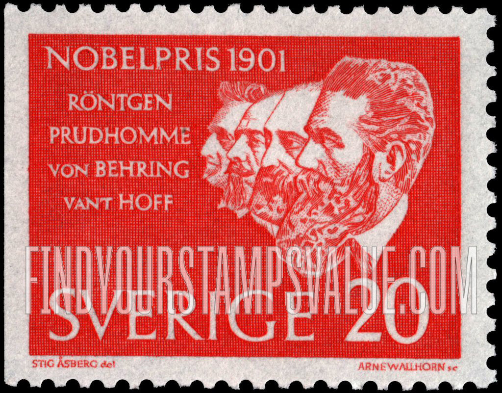 FindYourStampsValue: Roentgen, Prudhomme, von Behring, van’t Hoff