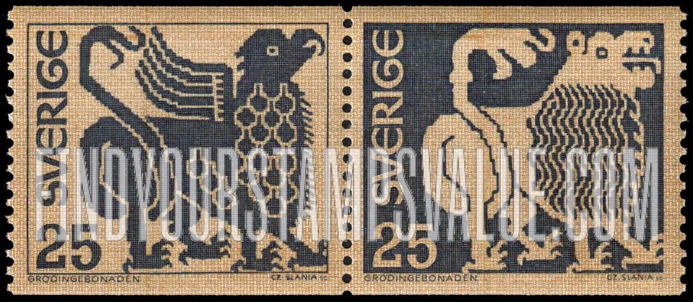 FindYourStampsValue: Griffin, Lion, from Grodinge tapestry, 15th centenary
