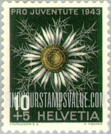 FindYourStampsValue: Semi-Postal: Silver Thistle